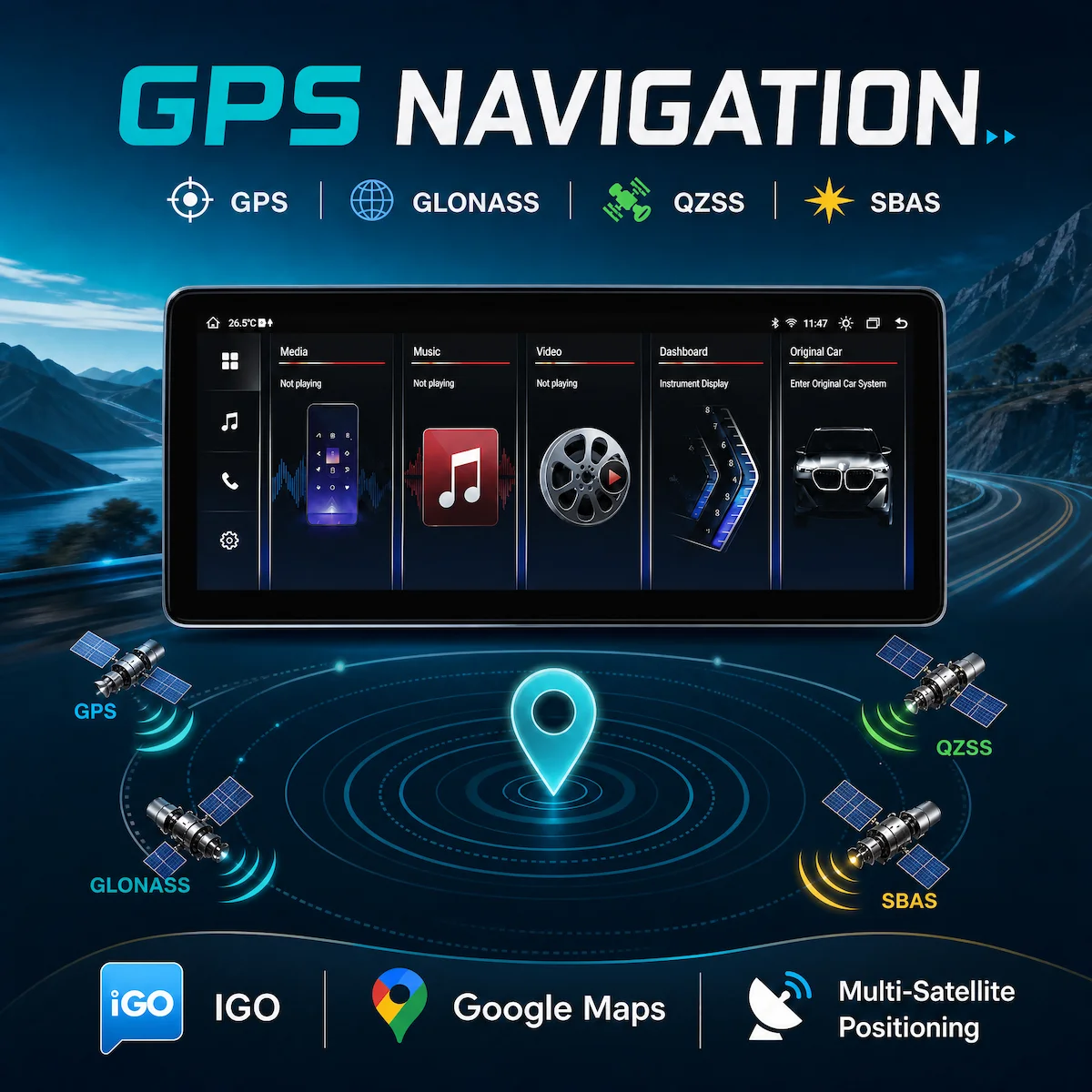 14,9-дюймовая Android-навигация для Mercedes Benz C GLC V260 2015-2019 NTG5.0 с поддержкой Wi-Fi, 4G, CarPlay, Android Auto и камеры заднего вида (art.: 3920dc950d8eb) - 3920dc950d8eb