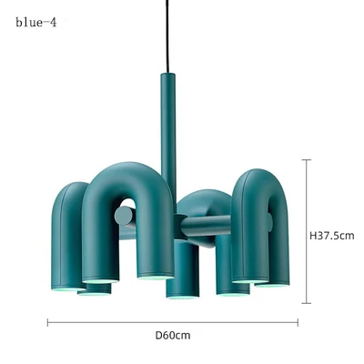 

Современная простая креативная лампа Bauhaus для гостиной, столовой, дизайнерская спальня для мальчиков, индивидуальная художественная Подвесная лампа U-образной формы
