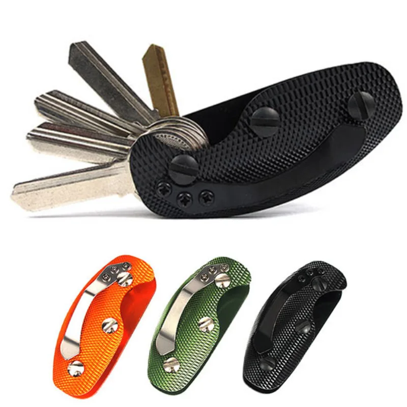 

Luxury Car Key Aluminium Key Holder Clip Keys Folder Keyring Housing EDC Pocket Tools Keys Organizer Pouch Case Bag