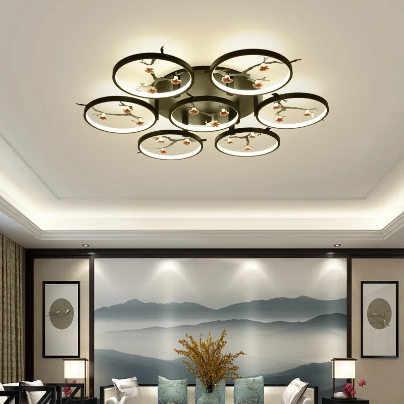 Новый китайский потолочный светильник для гостиной современный минималистичный