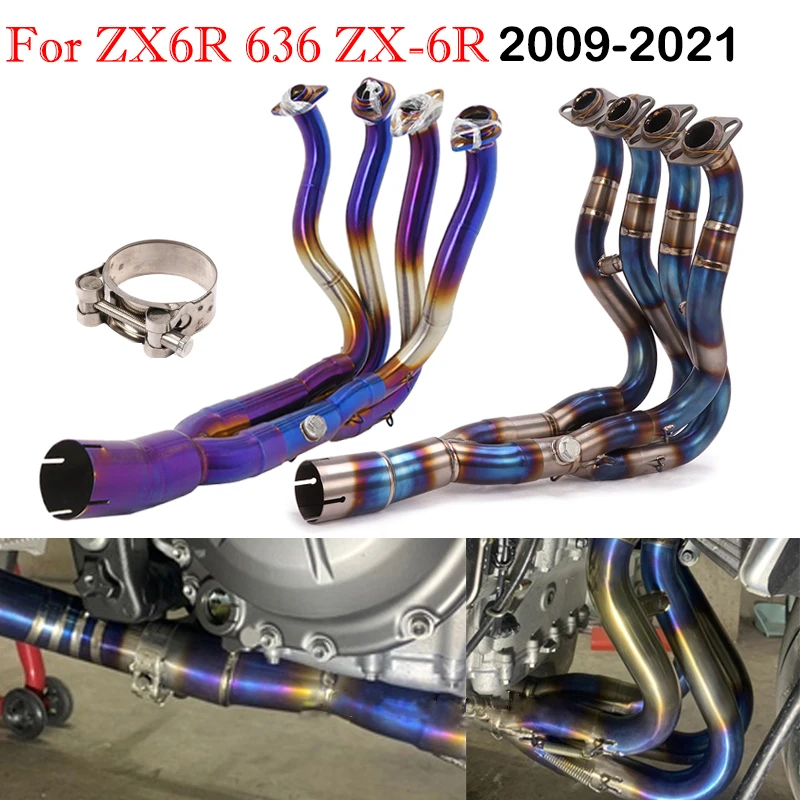 

Slip-On For KAWASAKI ZX6R 636 ZX-6R ZX 6R 2009-2021 For Yoshimu Motorcycle Exhaust System Muffler Escape Front Connect Link Pipe