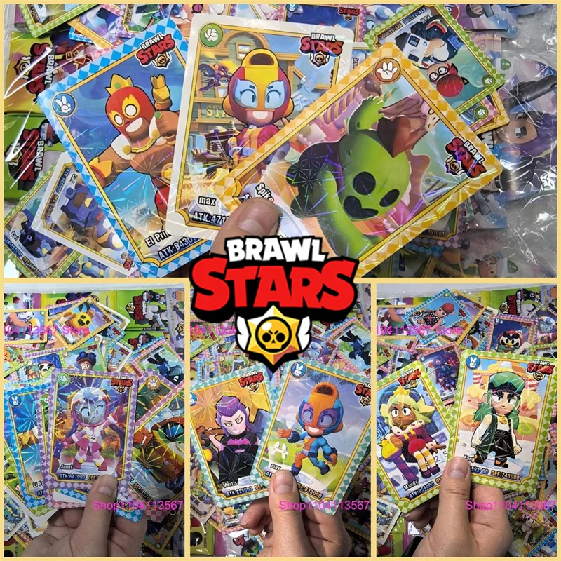 Фото Коллекционные карточки Brawl Stars: случайные аниме-фигурки, игровые карты, редкие коллекционные карты для развлечений, подарок для детей №1