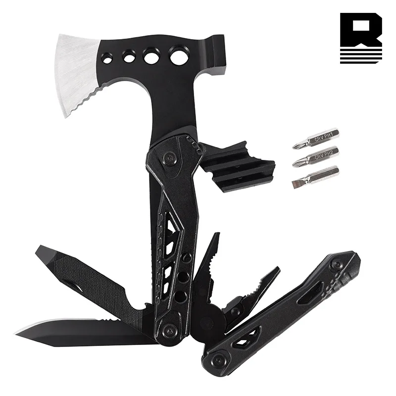 

Outdoor portable survival multifunctional axe combination stainless steel small knife multi-purpose axe pliers