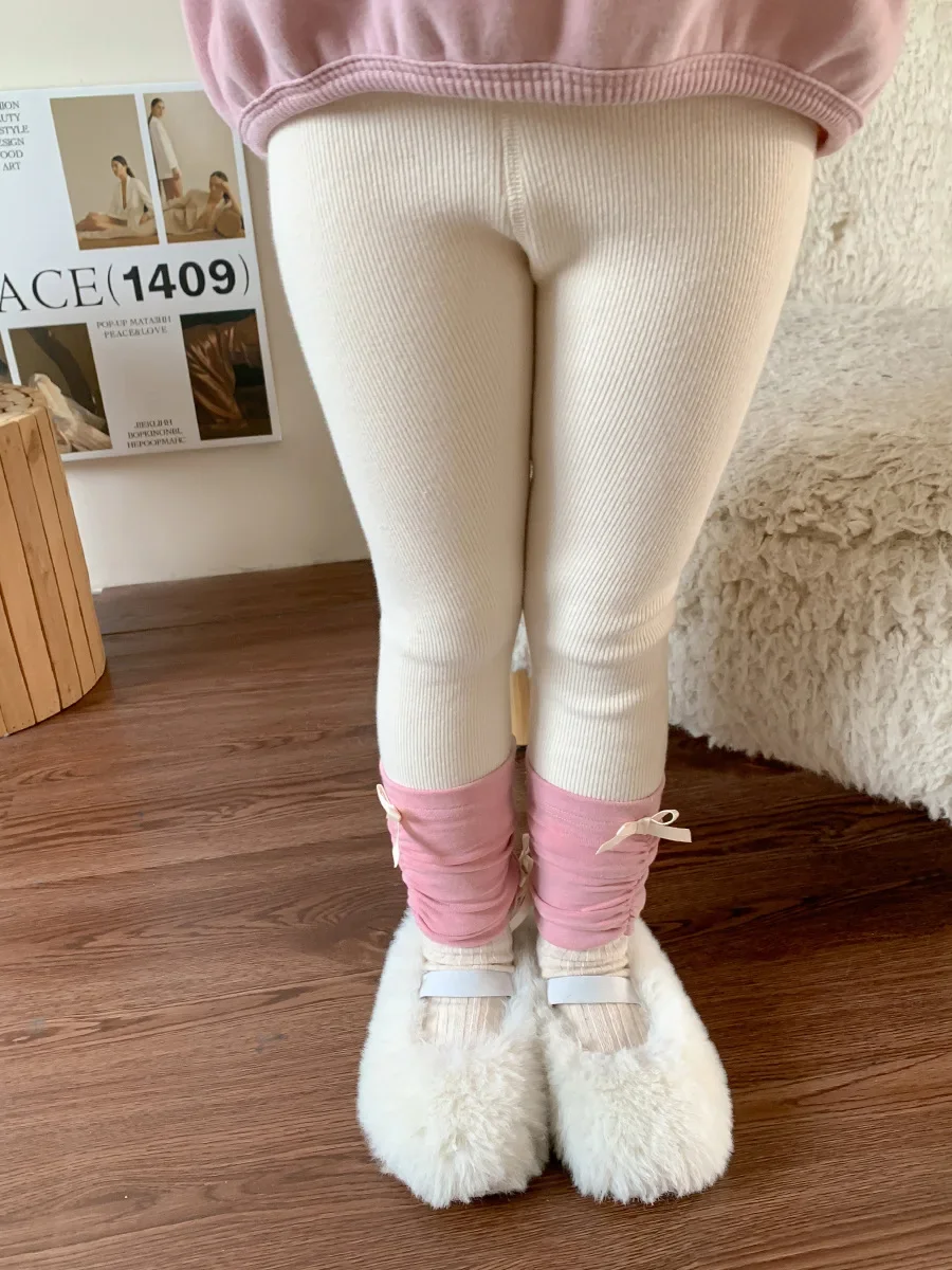 Детская одежда леггинсы для девочек осень-зима 2024 новые детские корейские штаны