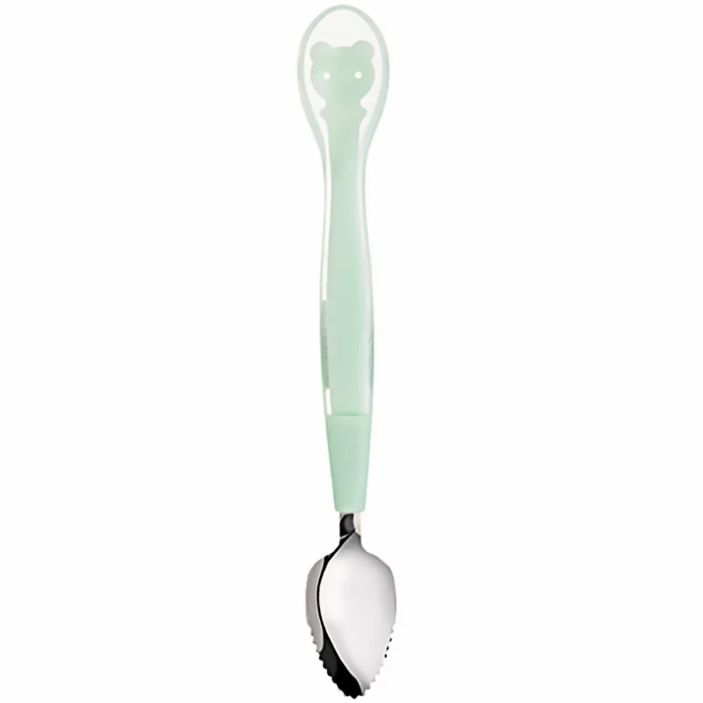 

Silicone Cooking Spoons Food Supplement Citrus Spatula Tableware Babies Portable Baby Kids Double-ended Scraping Dishes