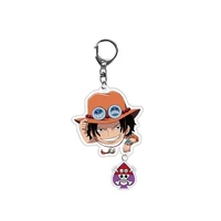 anime one piece peripheral keychain cute gift schoolbag pendant lufeiqiao barosolon ace ornament