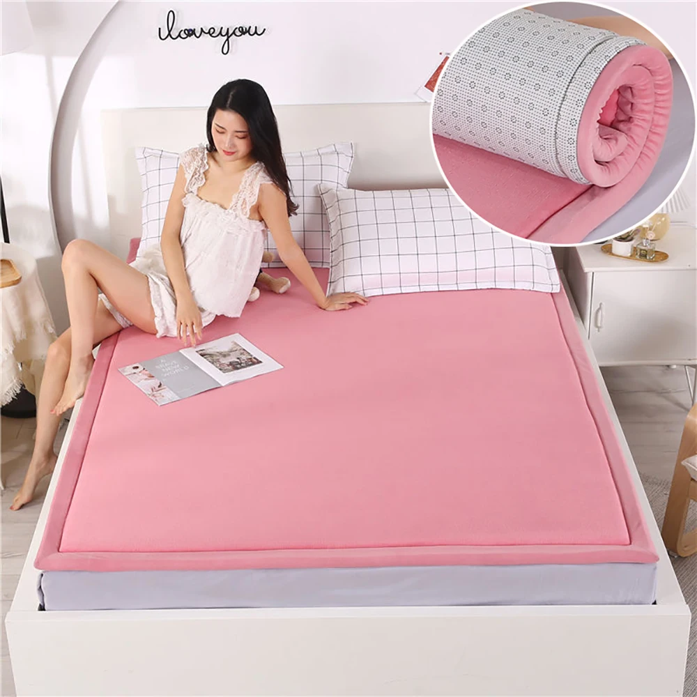 

New 2CM Thick Baby Play Game Mats Coral Fleece Blanket Carpet Children Baby Crawling Tatami Mats Cushion Mattress For Bedroom