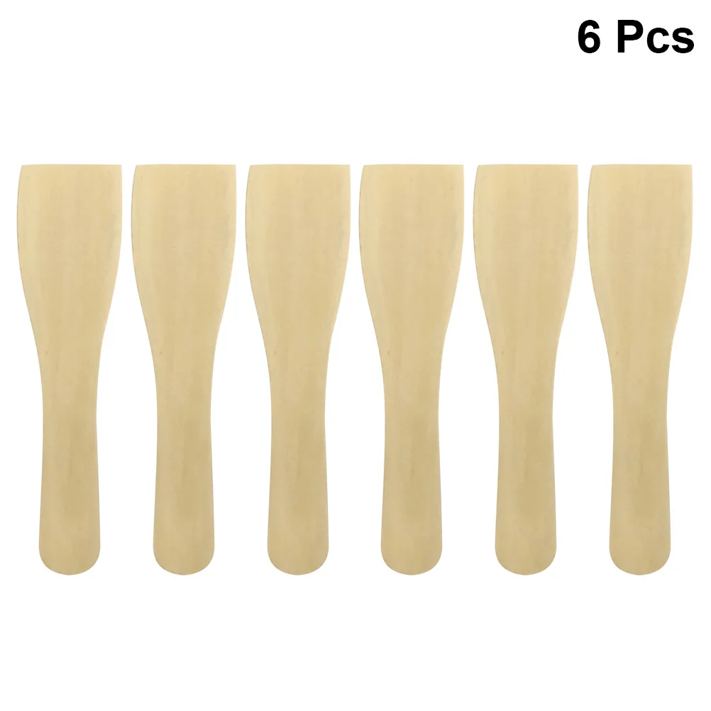 

6 pcs Kitchen Stir Paddle Kitchen Spatula Wood Cooking Spatula Wood Spatula Wood Turner Spatula Wooden Rice Paddle