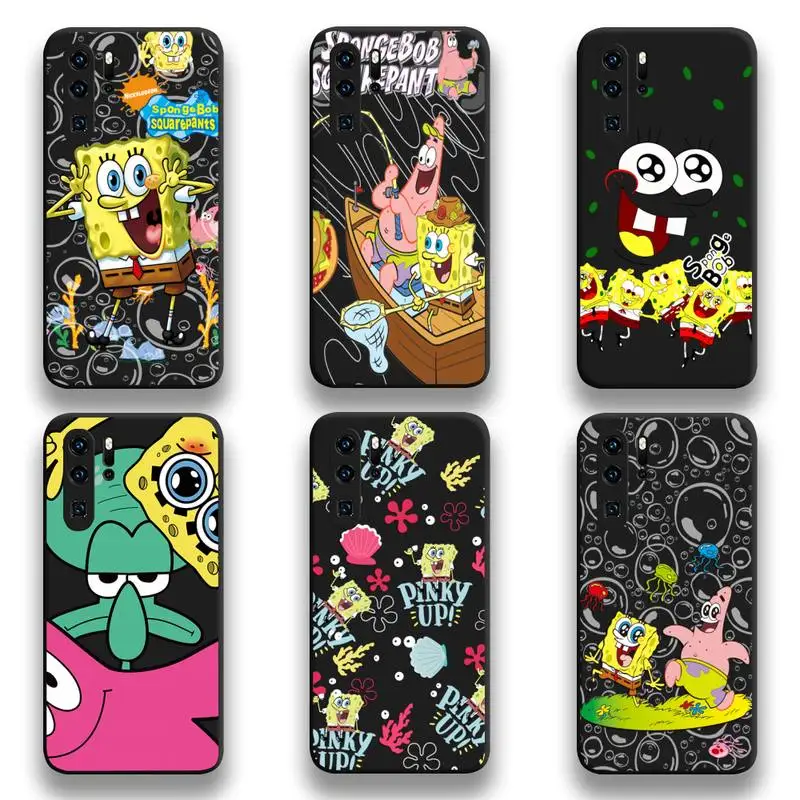 

Cartoon SpongeBob Best Friends Phone Case For Huawei P20 P30 P40 lite E Pro Mate 40 30 20 Pro P Smart 2020