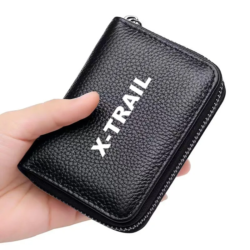 

Leather Credit Card Driver's License Wallet Anti Rfid Protected Bank Card Bag For Nissan Xtrail X Trail T30 T31 T32 Accessories