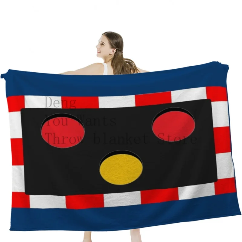 

Британское железнодорожное одеяло, легкий плед для пересечения уровня, мягкое бархатное одеяло, постельное белье для кемпинга, для холодно...