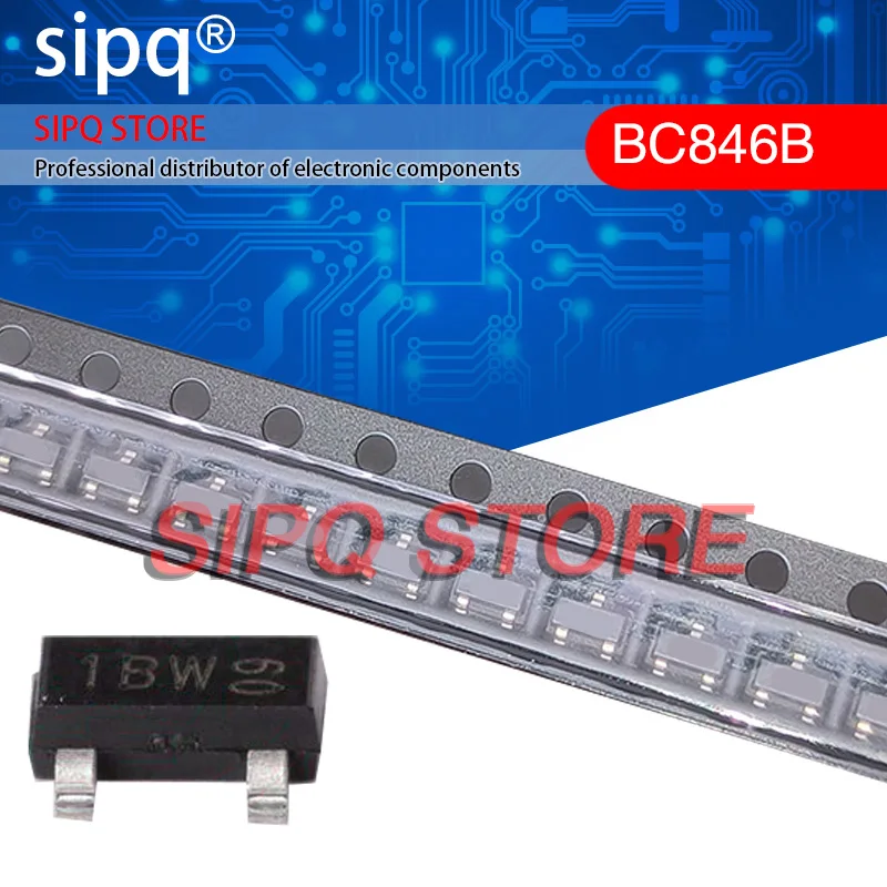 Биполярные транзисторы BC846B, 150 BC846B 65 в 215 МВт 250 @ 2ма, 5 В 200 мА NPN SOT-23(TO-236), новинка, оригинал, шт./партия