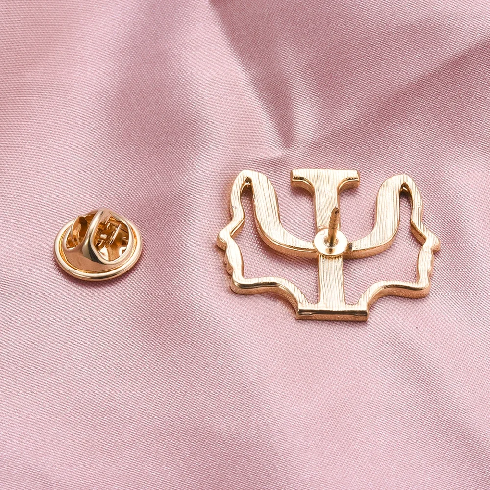 Мини-брошь с психологией Psi булавка медицинская брошь цвета розового золота