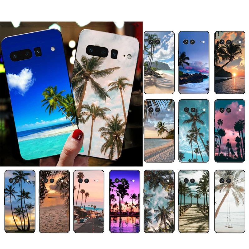 

Palm Tree Summer Beach Sea Phone Case for Google Pixel 7 Pro 7 7A 6A 6 Pro 5A 4A 3A Pixel 4 XL Pixel 5 6 4 3 XL 3A XL 2 XL Funda