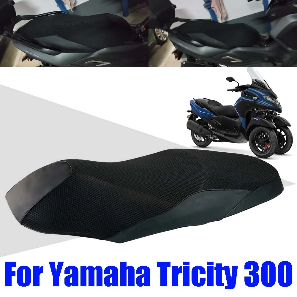 

Motorcycle Protecting Seat Cushion Cover For Yamaha Tricity 300 155 125 Tricity300 Fabric Saddle Seat Cover Bike Accessories