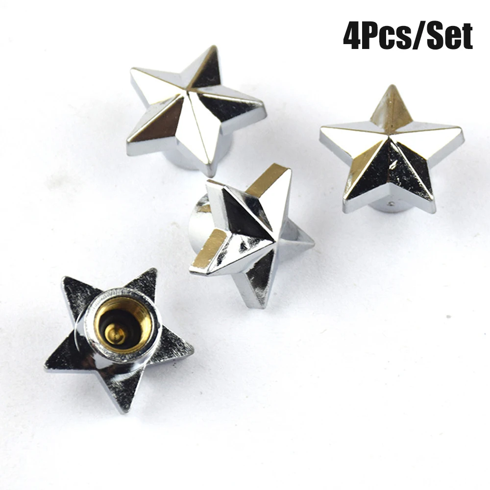 

4 шт. Звезда Стиль Медный сердечник Авто Шины Клапан Крышки Пылезащитные Чехлы Универсальный Пентаграмма В Форме Авто Стайлинг Для Универсальных Автомобилей Мотоцикл