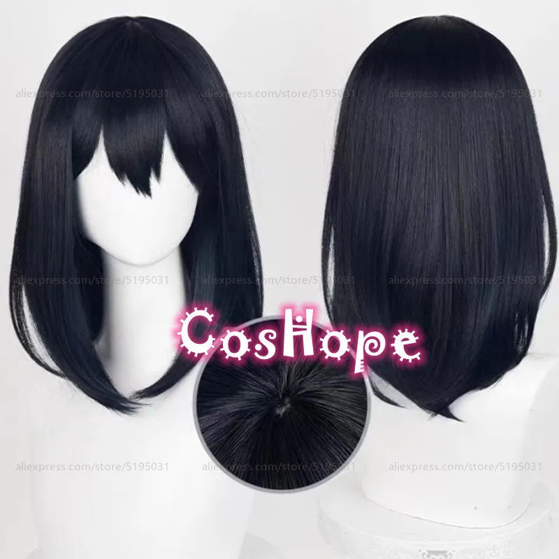 

Haikyuu Shimizu Kiyoko Cosplay Wig 46cm Short Black Blue Wig Cosplay Anime Cosplay Wigs Heat Resistant Synthetic Wigs Halloween