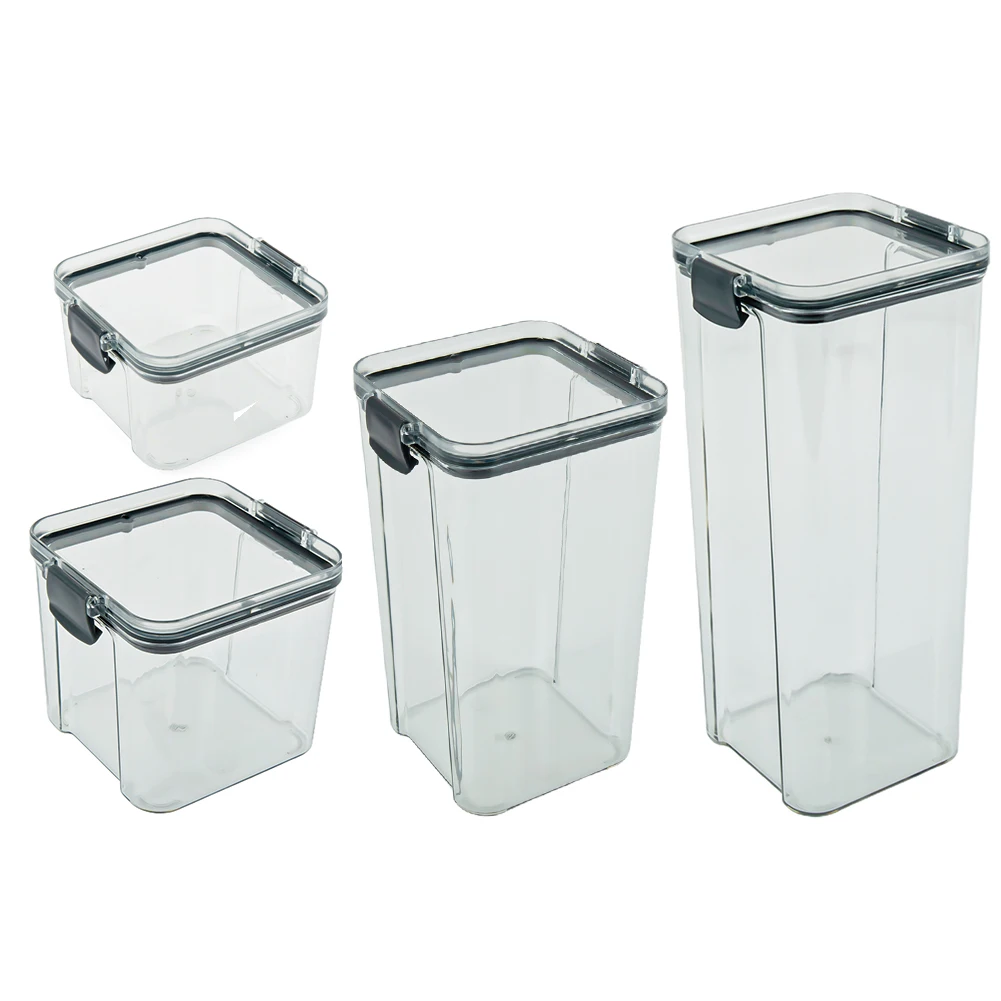 

1pc Sealing Storage Tank Airtight Food Storage Containers Kitchen Dry Food Pantry Organization Transparent Food Jar