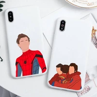 marvel holland the spider man no way home candy white phone case for iphone 13 12 11 pro max mini xs 8 7 6 6s plus x se 2020 xr