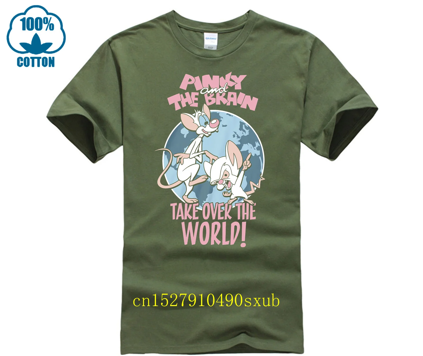 ОФИЦИАЛЬНАЯ ЧЕРНАЯ ФУТБОЛКА ANIMANIACS PINKY AND THE BRAIN TAKE OVER WORLD