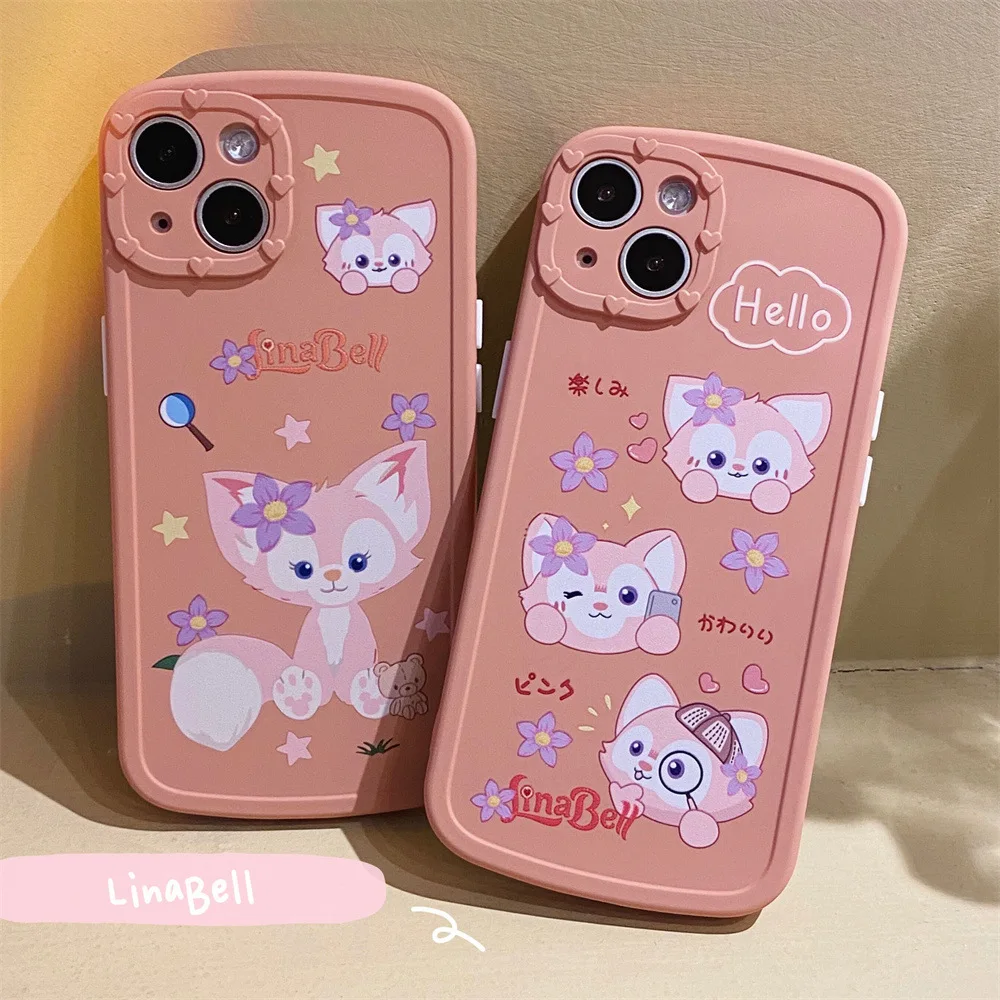 

Cartoon Pink Fox Case Cover for IPhone 7 8 Plus 11 12 13 Pro X XR XS Max Shockproof Phone Case IPhone 13 Case