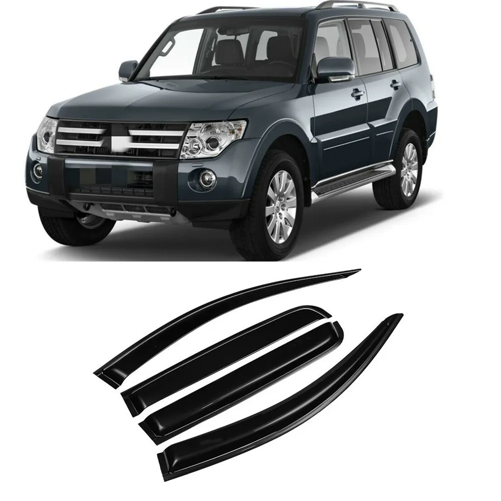 

For Mitsubishi Pajero V73 V75 V93 V97 2006-2019 Window Visor Rain Guard Weather Shield Wind Deflector Slim Trim Awning Shelter