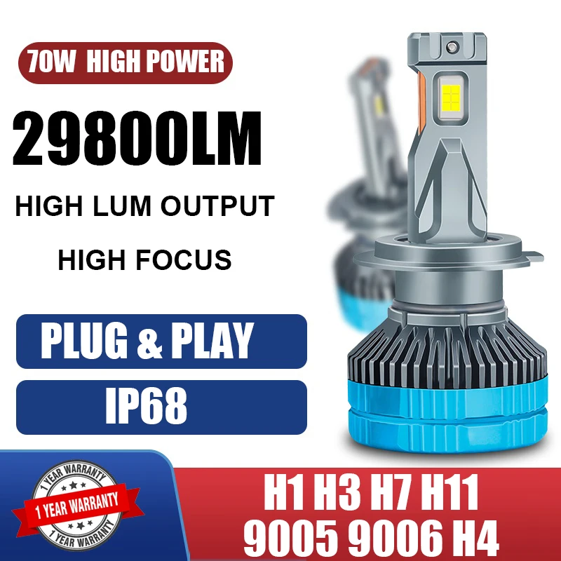Автомобильные фары H7 светодиодный H4 H1 H8 H11 H3 HB3 9005 HB4 9006