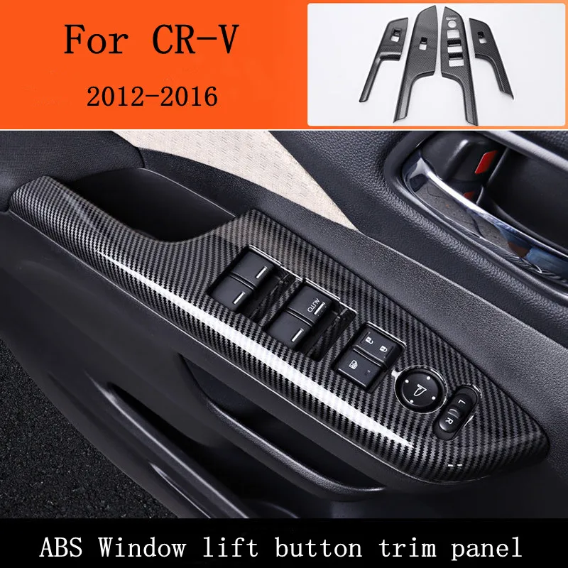 

Interior Door Window Armrest Switch Cover Glass Lift Button Frame Panel Trim For Honda CR-V CR V 2012-2016 ABS Car Accessories
