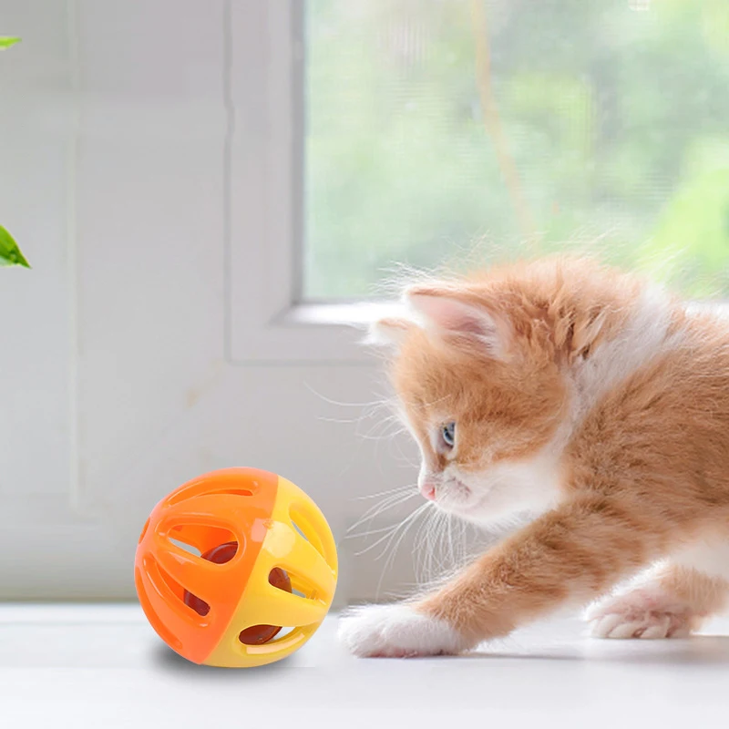 

10pcs Plastic Ball Pet Toy Small Bell Balls Cat Toy Hollow Out Cat Toys for Kitten Cat Toys Cat Toys Interactive Pet Products