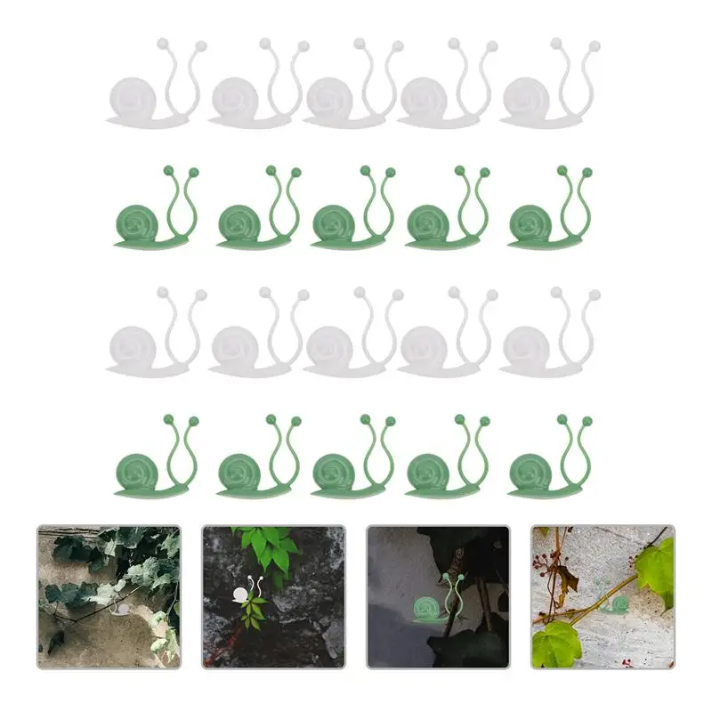 

20pcs Self-Adhesive Plant Wall Fixer Clips Home Vine Hanging Holder Hook Home Plant Climbing Holders Garden Wall Sticky Hook