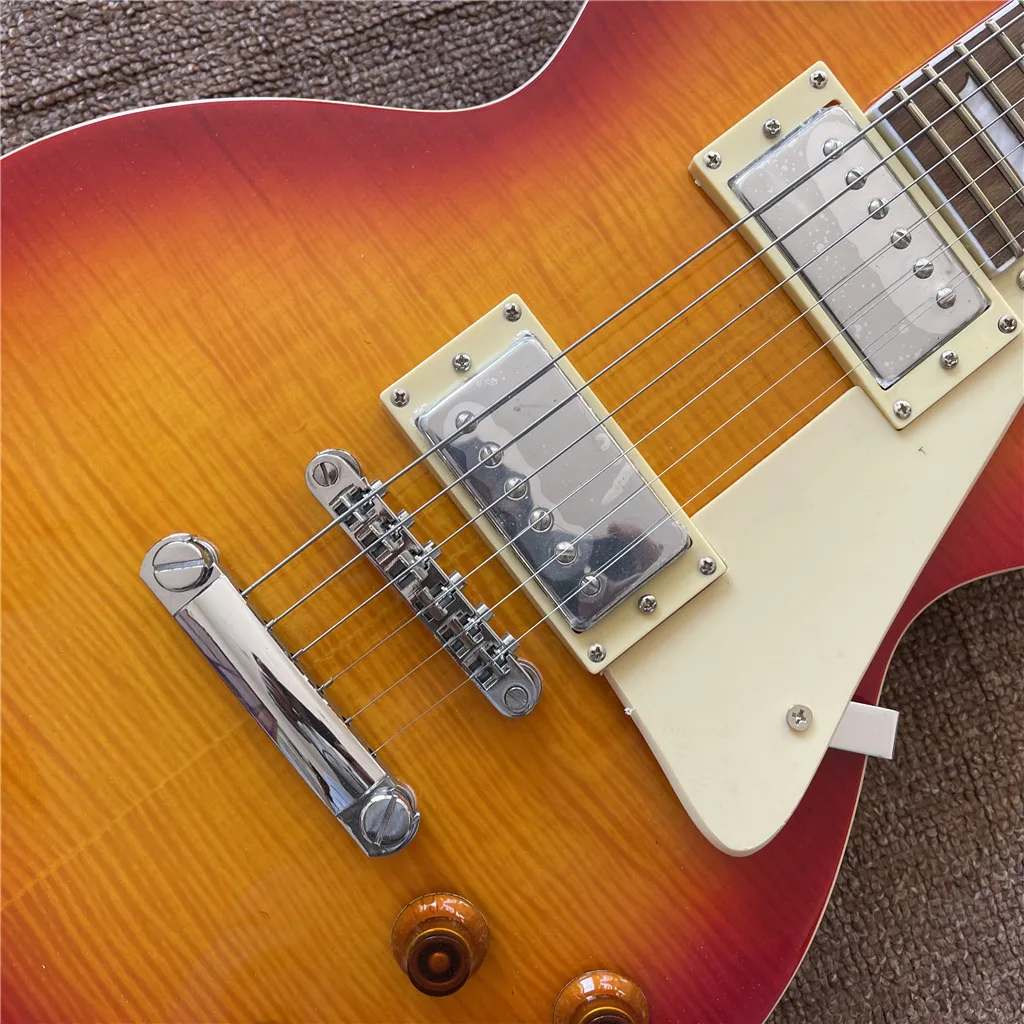 Новое поступление изготовленная на заказ электрическая гитара цвета вишни с