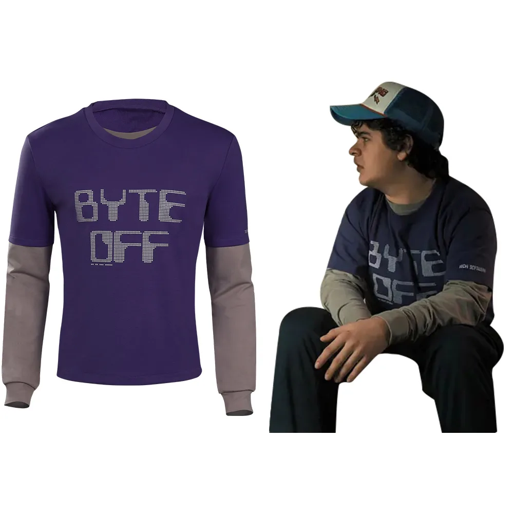 

Костюм для косплея «очень странные дела» сезон 4 (2022) костюм Дастина Хендерсона для косплея футболка с длинным рукавом наряды рубашки на Хэл...