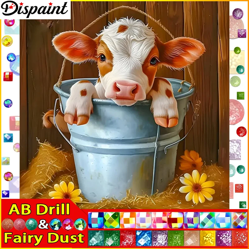 Dispaint Fairy Dust AB полный алмаз "животные крупного рогатого скота" DIY 5D алмазная