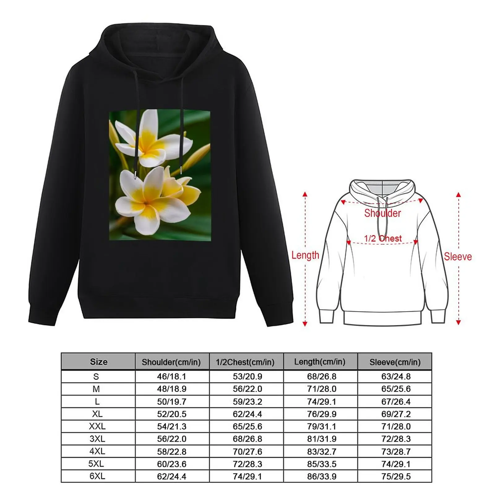 Пуловер с капюшоном Plumeria rubra flowers эстетичная одежда мужской зимний свитер в стиле