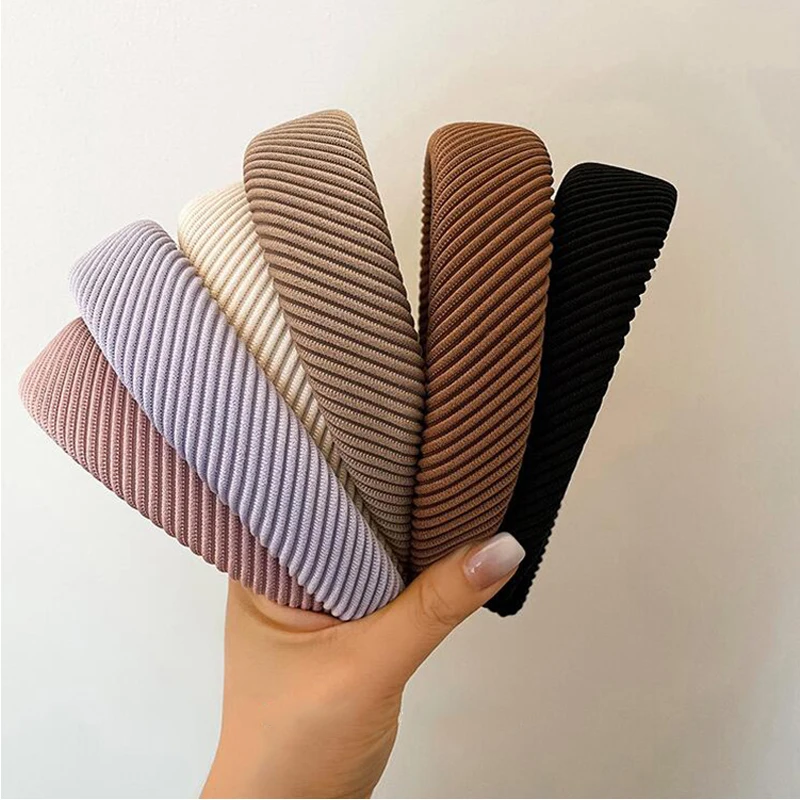 

2023 Fashion Hair Hoop Hair Bands for Women Girls Solid Color Twilled Headbands Designer Wide Hairband Hair Accessories Headwear