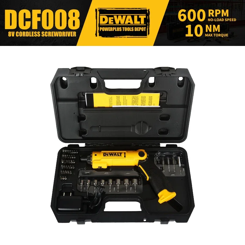 

DEWALT DCF008 Аккумуляторная отвертка 8 В Электроинструменты с зарядным устройством 10 нм 220 В 600 об/мин 10 нм