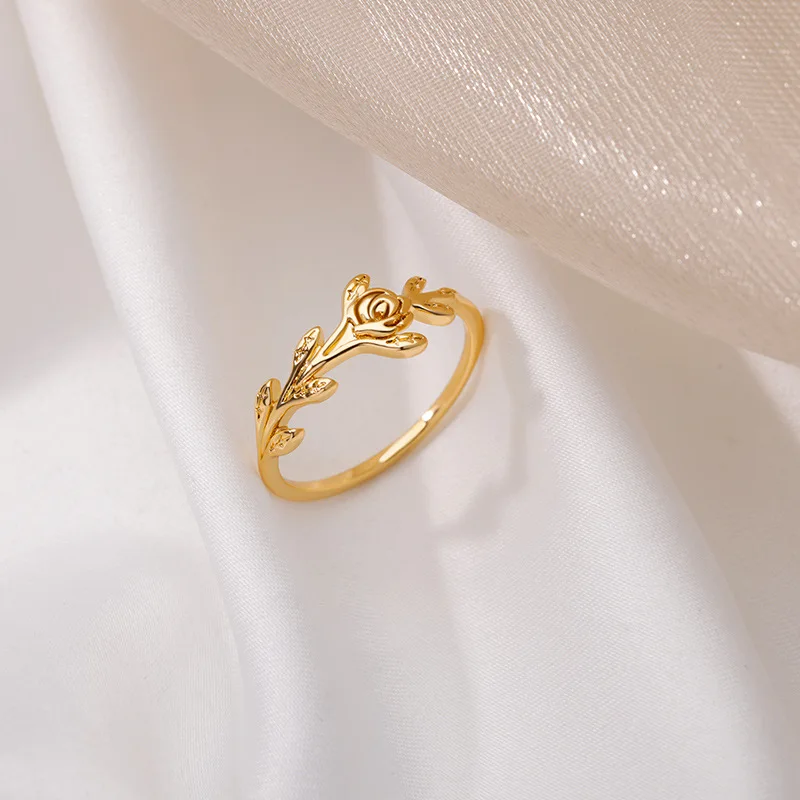 

Женское кольцо на указательный палец, с холодным ветром, листьями и цветами