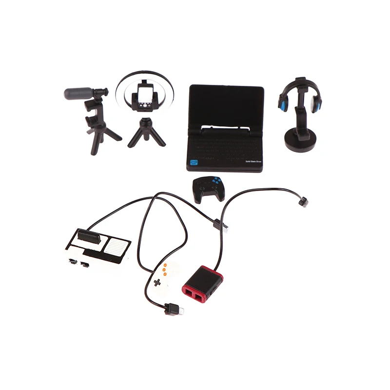 

1:12 Scale Dollhouse Mini Computer Simulation Doll Accessories Laptop Computer Model for Dolls House Living Room Scene Decor