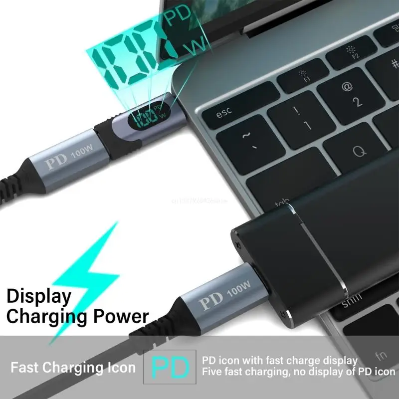 Алюминиевые удлинители USB C адаптеры разъемы светодиодный дисплей быстрая