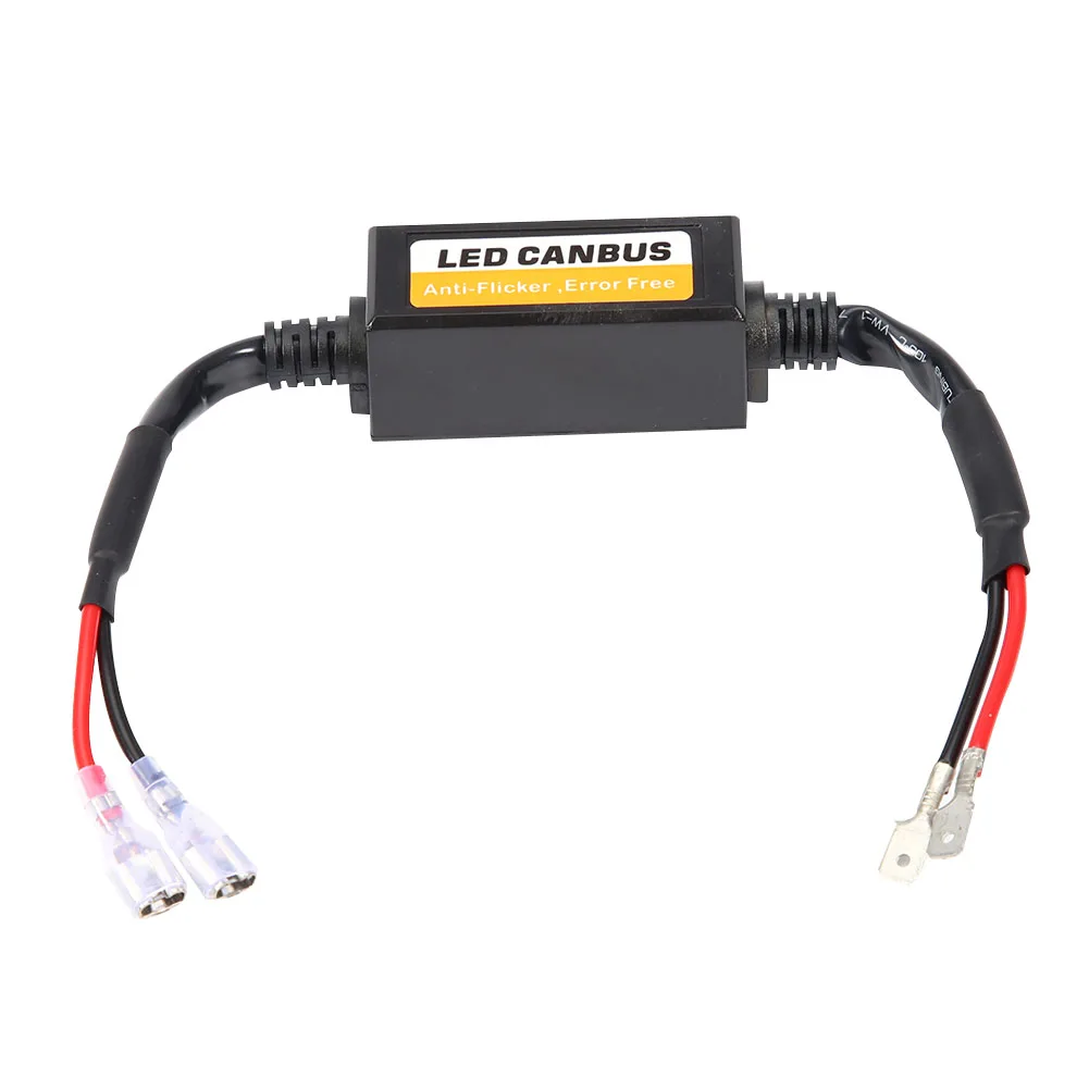 

1Pair H1/H3 Canbus LED Headlight Decoder Device Anti-Flicker Resistors Error Canceller