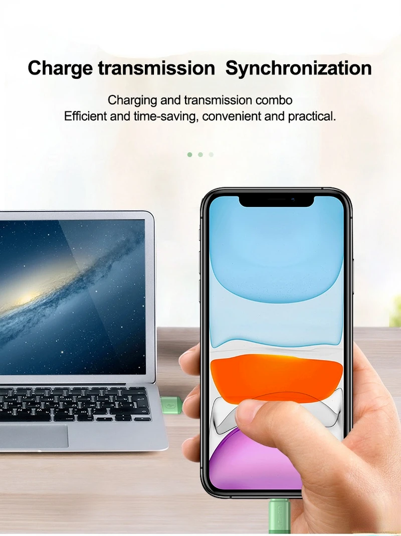 Silicone 0.25/1.2/1.8M Cable USB Cable For iPhone 12 11 Pro Max X XR XS 8 7 6 6s Fast Data Charging Charger USB Wire Cord