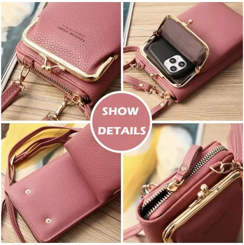 Women's Crossbody Bag Pu Leather Mini Shoulder Messenger Bags Ladies Phone Purse Card Pack Samurai Print Small Wallets for Girls