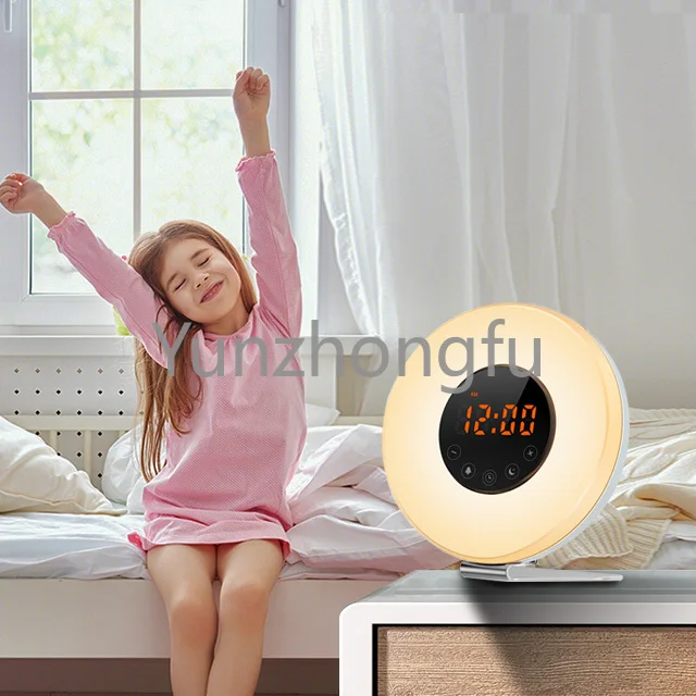 - Digital Led Clock With 7 Color Change And Fm Radio For Bedrooms Multiple Nature Sounds Sunrise Simulation