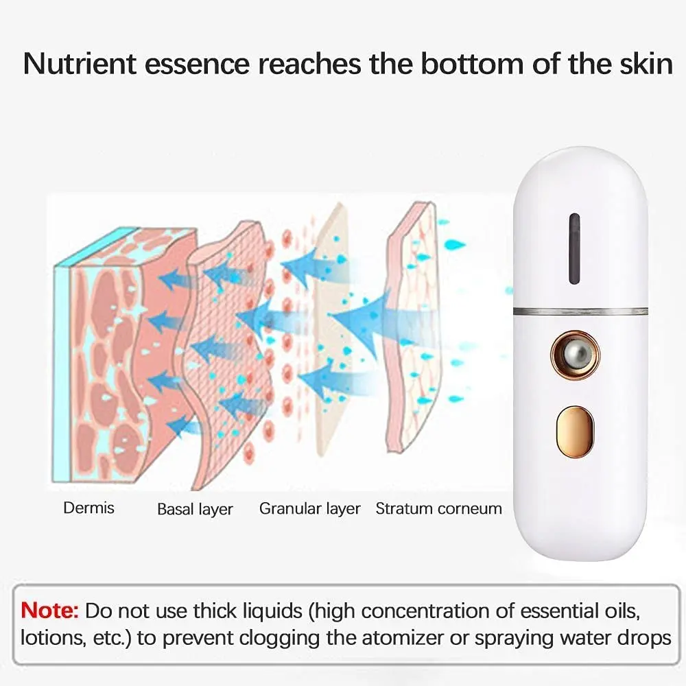 Portable Steamer Mini USB Humidifier Nano Sprayer Handy Face Mist Machine