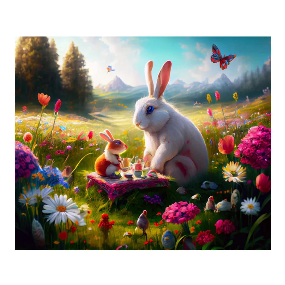 

Алмазная 5D картина LZAIQIZG, картина с рисунком чайной лампы в лугу, квадратная/круглая Алмазная вышивка крестиком, картина для украшения дома