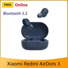 Оригинальные беспроводные наушники Xiaomi Redmi AirDots 3 Mi True, Bluetooth 5,2, гарнитура с автоматической связью, умное сенсорное управление