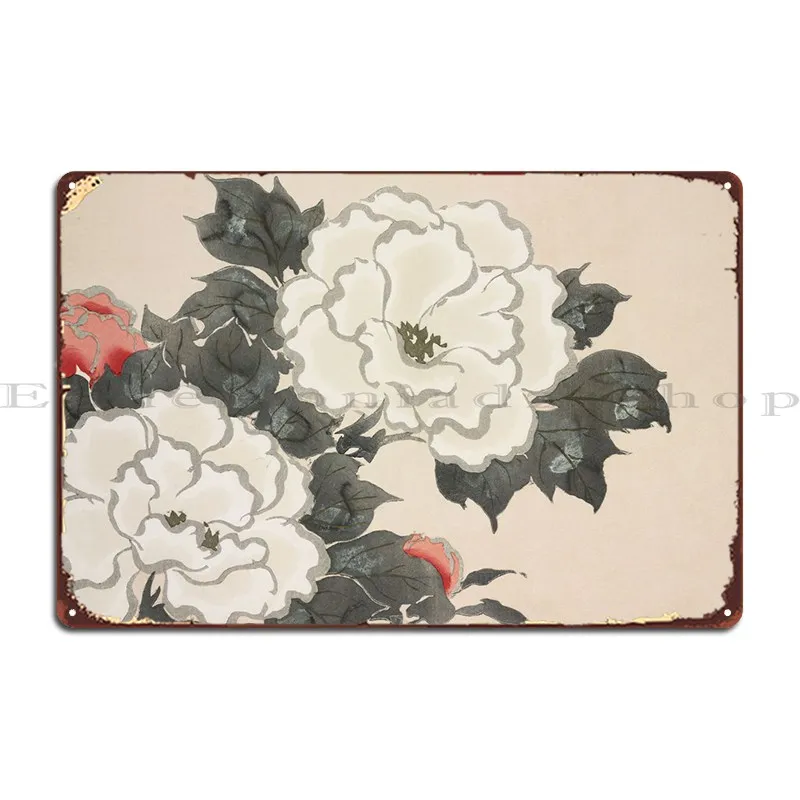 Цветы из момомойогосша, металлический знак, печать на заказ, украшение гаража, жестяной знак, плакат