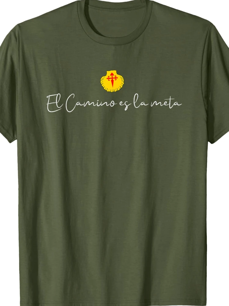 Camino De Santiago Gift El Camino Es La Meta St James Way Футболка с коротким рукавом Повседневная футболка из 100% хлопка (art.: 3920cb32eaccc) - 3920cb32eaccc