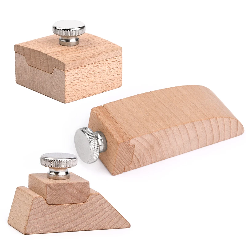

LMDZ DIY Leather Craft Edge Tool Beech Block Handmade Leather Durable Tanned Tool Wooden Edge Grinding Sandpaper Treatment