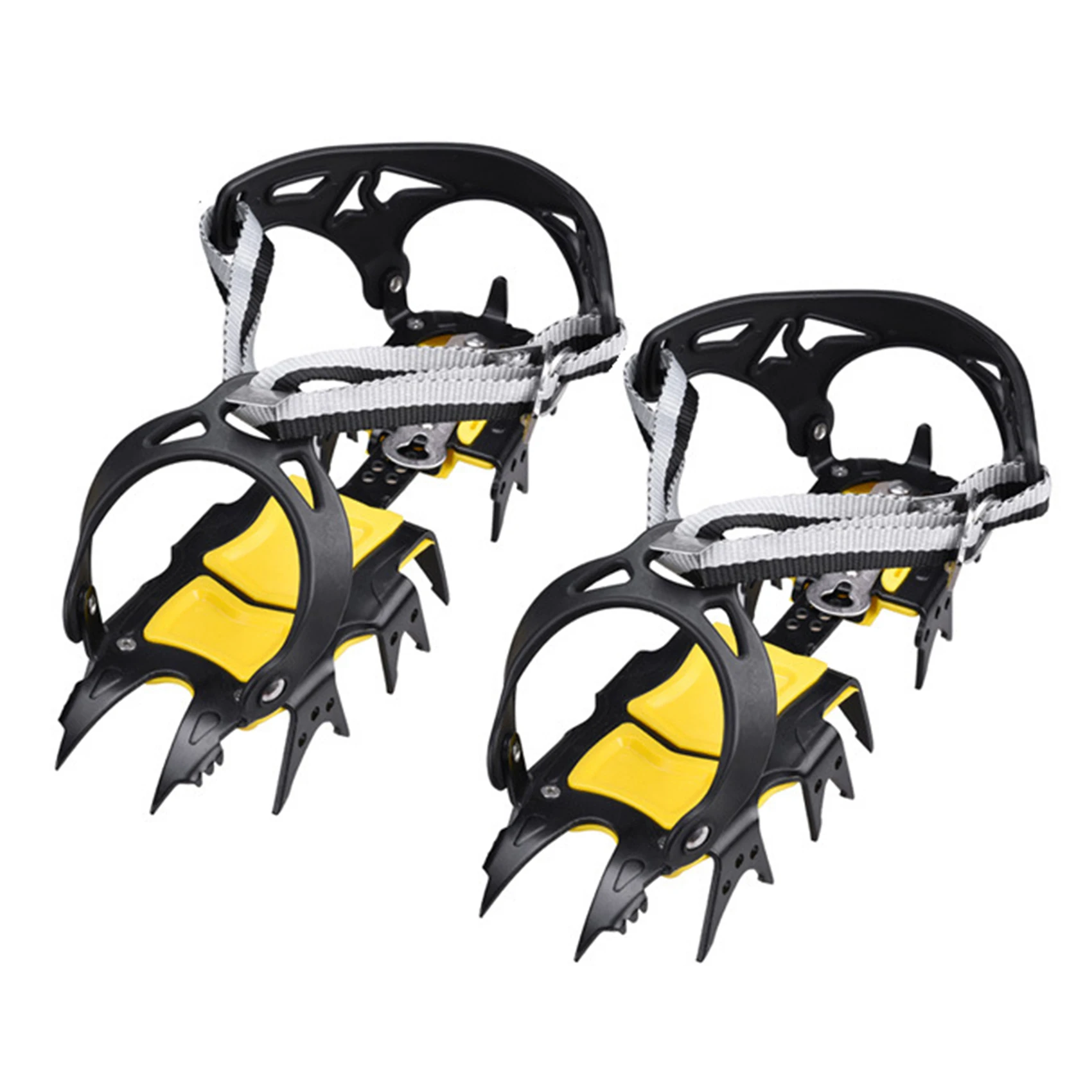 

Winter 18Teeth Claws Crampon Snow Spikes Ski Ice Shoe-Covers Steel Grippers Cleats for Climbing Hiking on Snow Ice Dirt